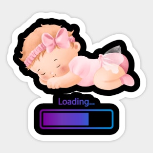 Baby Girl is Coming Sticker